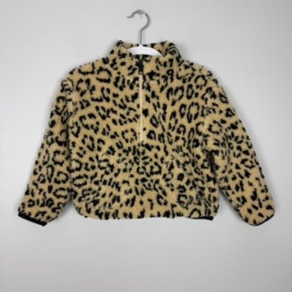 Polo Ralph Lauren Toddler Sherpa Pull on Sweater Sz 4T Animal Print Girls - Picture 1 of 9